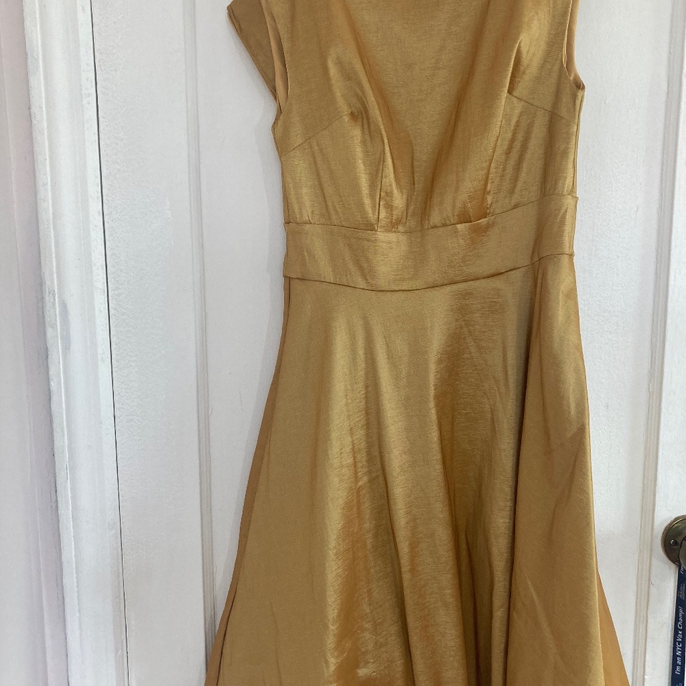 NWT ModCloth Gold Dress size 2